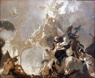 Studie für ein Deckenbild